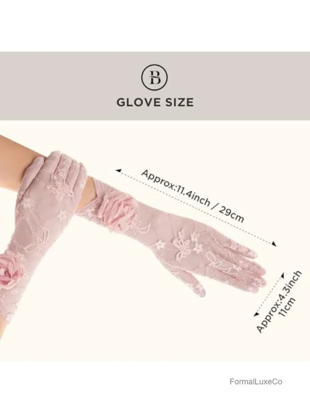 Lace Floral Opera Gloves Stretchy Elegant Tea Party Wedding Accessories